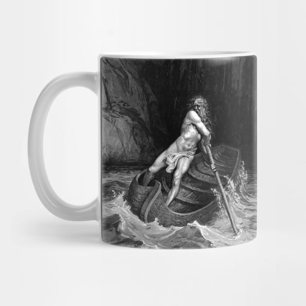 High Res Gustave Doré Illustration Charon the Ferryman of the Dead by tiokvadrat